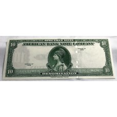 UNITED STATES OF AMERICA 1929 . TEN 10 DOLLARS BANKNOTE . SPECIMEN